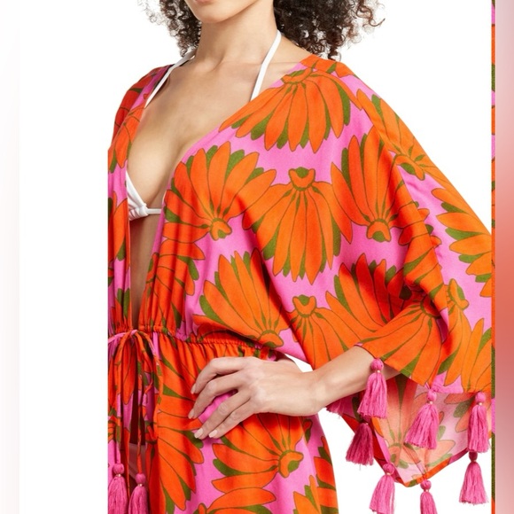 Farm Rio Copacabana Long Sleeve Cover-up Dress, XS, NWT - Picture 3 of 9